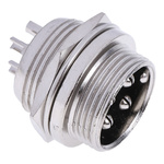 RS PRO Circular Connector, 4 Contacts, Panel Mount, Miniature Connector, Socket, Male