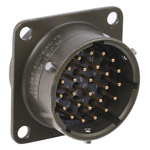 Souriau, 851 26 Way Panel Mount MIL Spec Circular Connector Receptacle, Pin Contacts,Shell Size 16, Bayonet Coupling,