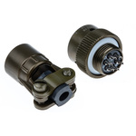 Souriau, 851 6 Way Cable Mount MIL Spec Circular Connector Plug, Socket Contacts,Shell Size 10, Bayonet Coupling,