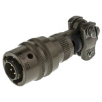 Amphenol Socapex, 451 4 Way Cable Mount MIL Spec Circular Connector Plug, Pin Contacts,Shell Size 8, Bayonet Coupling
