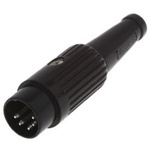 Deltron 5 Pole Din Plug, DIN 41524, DIN 45322, DIN 45326, DIN 45327, DIN 45329, 2A, 34 V ac/dc, Male, Cable Mount