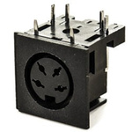 Roxburgh EMC 4 Pole Right Angle Din Socket, 2A, 100 V ac, Female, PCB Mount