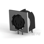 TE Connectivity 5 Pole Right Angle Din, 7.5A, 250 V ac, Keyed, Female, Through Hole