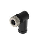 Hirschmann, ELWIKA 5 Pole Angled M12 Connector, 4A, 50 V ac IP65, IP67, Female, Screw