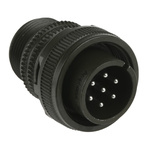 Amphenol, MS3106A 7 Way Cable Mount MIL Spec Circular Connector, Pin Contacts,Shell Size 16S, Screw Coupling,