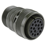 Amphenol, MS3106A 17 Way Cable Mount MIL Spec Circular Connector, Socket Contacts,Shell Size 20, Screw Coupling,