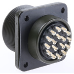 Amphenol, MS3102A 17 Way Box Mount MIL Spec Circular Connector Receptacle, Pin Contacts,Shell Size 20, Screw Coupling,