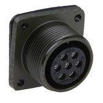 Amphenol, MS3102A 7 Way Box Mount MIL Spec Circular Connector Receptacle, Socket Contacts,Shell Size 16S, Screw