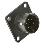 Amphenol Limited, 62GB 6 Way Box Mount MIL Spec Circular Connector Receptacle, Pin Contacts,Shell Size 10, Bayonet