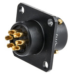 Amphenol Limited MIL Spec Circular Connector, 6 Contacts, Panel Mount, Socket, Female, 62LC Series