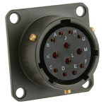 Amphenol, 62GB 12 Way Box Mount MIL Spec Circular Connector Receptacle, Socket Contacts,Shell Size 14, Bayonet
