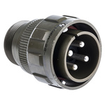 Amphenol, 97B 4 Way Cable Mount MIL Spec Circular Connector Plug, Pin Contacts,Shell Size 22, Bayonet Coupling,
