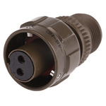 Amphenol, 97B 2 Way Cable Mount MIL Spec Circular Connector Plug, Socket Contacts,Shell Size 10SL, Bayonet Coupling,