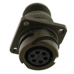 Amphenol, 97B 6 Way Wall Mount MIL Spec Circular Connector Receptacle, Socket Contacts,Shell Size 14S, Bayonet