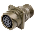 Amphenol, 97B 10 Way Wall Mount MIL Spec Circular Connector Receptacle, Socket Contacts,Shell Size 18, Bayonet