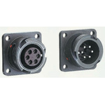 Amphenol, 97B 7 Way Wall Mount MIL Spec Circular Connector Receptacle, Socket Contacts,Shell Size 24, Bayonet Coupling,