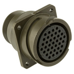 Amphenol, 97B 37 Way Wall Mount MIL Spec Circular Connector Receptacle, Socket Contacts,Shell Size 28, Bayonet