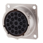 Souriau, UTO 23 Way Wall Mount MIL Spec Circular Connector Receptacle, Socket Contacts,Shell Size 18, Bayonet Coupling