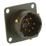 Amphenol, 62GB 8 Way Box Mount MIL Spec Circular Connector Receptacle, Pin Contacts,Shell Size 12, Bayonet Coupling,