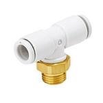 SMC Threaded-to-Tube Pneumatic Tee Threaded-to-Tube Adapter Push In 4 mm x Push In 4 mm x R 1/4