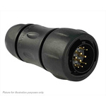 Souriau, UTS 12 Way Cable Mount MIL Spec Circular Connector Plug, Pin Contacts,Shell Size 14, Bayonet, MIL-DTL-26482