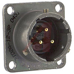 Amphenol Socapex, PT 3 Way Panel Mount MIL Spec Circular Connector Receptacle, Pin Contacts,Shell Size 12, Bayonet,