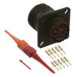 Amphenol, D38999 10 Way Wall Mount MIL Spec Circular Connector Receptacle, Pin Contacts,Shell Size 13, Quick Coupling