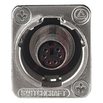 Switchcraft, EH 6 Pole Din, Female, Panel Mount