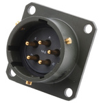 Amphenol Limited, 62GB 5 Way Box Mount MIL Spec Circular Connector Receptacle, Pin Contacts,Shell Size 14, Bayonet