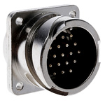 ITT Cannon, CA-COM 19 Way Box Mount MIL Spec Circular Connector Receptacle, Pin Contacts, Bayonet Coupling