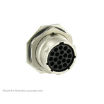 Souriau, UTO 19 Way Panel Mount MIL Spec Circular Connector Receptacle, Socket Contacts,Shell Size 16