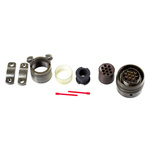 Amphenol Socapex, 451 10 Way Cable Mount MIL Spec Circular Connector Plug, Pin Contacts,Shell Size 12, Bayonet Coupling