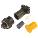 Souriau, 851 3 Way Cable Mount MIL Spec Circular Connector Plug, Socket Contacts,Shell Size 8, Bayonet Coupling,