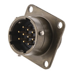 Souriau, 851 10 Way Panel Mount MIL Spec Circular Connector Receptacle, Pin Contacts,Shell Size 12, Bayonet Coupling,