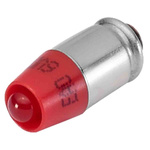 LED Reflector Bulb, Red, Single Chip, 6.1mm dia., 24 V ac, 24V dc