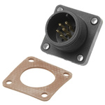 Hirschmann, CM 7 Way Panel Mount MIL Spec Circular Connector Plug, Socket Contacts,Shell Size 14, Screw Coupling,