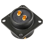 Amphenol, 62GB 2 Way Box Mount MIL Spec Circular Connector Receptacle, Socket Contacts,Shell Size 14, Bayonet Coupling,