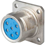 Jaeger 3 Way Panel Mount MIL Spec Circular Connector Receptacle, Pin Contacts, MIL-DTL-5015