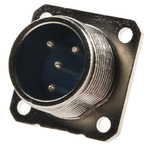 Jaeger 4 Way Panel Mount MIL Spec Circular Connector Receptacle, Pin Contacts, MIL-DTL-5015