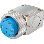 Jaeger 4 Way Cable Mount MIL Spec Circular Connector Plug, Pin Contacts, MIL-DTL-5015