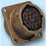 Glenair 10 Way Box Mount MIL Spec Circular Connector Receptacle, Pin Contacts,Shell Size 12, MIL-DTL-26482