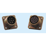 Glenair 4 Way Box Mount MIL Spec Circular Connector Receptacle, Socket Contacts,Shell Size 18, MIL-DTL-5015