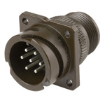 Amphenol, 97B 7 Way Wall Mount MIL Spec Circular Connector Receptacle, Pin Contacts,Shell Size 16S, Bayonet Coupling,