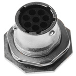 Souriau, UTO 8 Way Panel Mount MIL Spec Circular Connector Receptacle, Socket Contacts,Shell Size 12, Bayonet Coupling