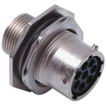 Souriau, UTO 23 Way Panel Mount MIL Spec Circular Connector Receptacle, Socket Contacts,Shell Size 18, Bayonet Coupling