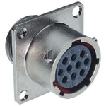 Souriau, UTO 32 Way Wall Mount MIL Spec Circular Connector Receptacle, Socket Contacts,Shell Size 18, Bayonet Coupling,