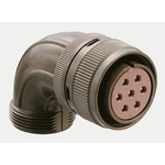 JAE Right Angle 9 Way Cable Mount MIL Spec Circular Connector Plug, Socket Contacts,Shell Size 24