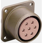 JAE 6 Way Box Mount MIL Spec Circular Connector Receptacle, Socket Contacts,Shell Size 14S