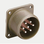 JAE 17 Way Box Mount MIL Spec Circular Connector Receptacle, Pin Contacts,Shell Size 20