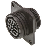 TE Connectivity 14 Way Panel Mount, Surface Mount Circular Connectors Receptacle